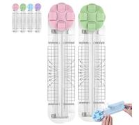 4 in 1 Paper Cutter, Duomiluo 4 Style Multi-Function Trimmer with Straight Wave Perforated Creasing Blades for Craft Paper Cardstock Photo Cutting, Scrapbooking Tools for DIY Art (Mix-a)