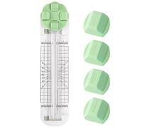 4 in 1 Paper Cutter - Multi-function Craft Paper Trimmer with Straight, Wavy, Dotted & Creasing Blades for Scrapbooking, Photos, Coupons, And Cardmaking (Green)