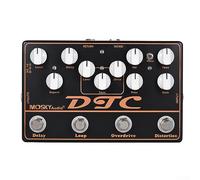 4 in 1 - Pedale multifunzione per chitarra elettrica Overdrive Distortion Loop, con effetti Distortion Overdrive Loop Delay in 1 unità
