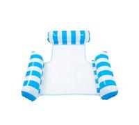 4 in 1 Piscina Gonfiabile Adulti Amaca D'acqua Reclinabile Gonfiabile Galleggiante Materasso Per Il Nuoto In Mare Giocattolo Per Feste In Piscina Lettino(Sky blue with White)