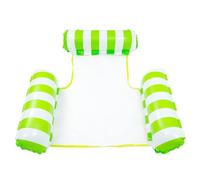 4 in 1 Piscina Gonfiabile Adulti Amaca D'acqua Reclinabile Gonfiabile Galleggiante Materasso Per Il Nuoto In Mare Giocattolo Per Feste In Piscina Lettino(Green with White)
