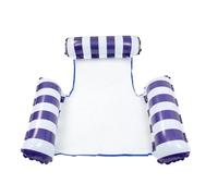4 in 1 Piscina Gonfiabile Adulti Amaca Gonfiabile Galleggiante Per Piscina Materasso Gonfiabile Giocattolo Per Feste In Piscina Lettino Il Nuoto(Blue with White)