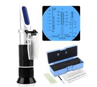 4 in 1 Rifrattometro Antigelo, Rifrattometro Glicole,Refrattometro Antigelo per l'Analisi di Acqua del Parabrezza, Adblue, Acido della Batteria, Glicole Etilenico, Glicole Propilenico