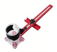 4 in 1 Router Milling Groove Bracket, Premium Variable Router Milling Groove Bracket, Versatile Aluminum Alloy Circle Cutting Jig for Woodworking, Ideal for Cabinet Hardware (With Base)