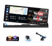 4 in 1 Schermo per Auto Carplay Android Auto avec You.tube/Net.flix/Tik.tok | Support Exclusif 10,26 Pouces Android Auto Display Autoradio Car Play avec Caméra de Recul Wi-Fi Double Bande, Bluetooth