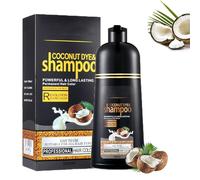 4 in 1 Shampoo per tinture per capelli neri, soluzione per il colore dei capelli per coprire i capelli grigi, soluzione per tinture per capelli istantanea e facile (Marrone castano)
