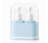 4 in 1 Travel Toiletry Dispenser Bottle Set Leakproof Containers Kit for Shampoo Cosmetics(Blauw)
