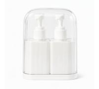4 in 1 Travel Toiletry Dispenser Bottle Set Leakproof Containers Kit for Shampoo Cosmetics(Wit)