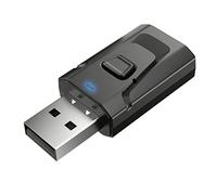 4 in 1 USB Bluetooth 5.0 Ricevitore Plug e Riproduzione di qualità Audio Stabile Adattatore Audio Stabile DC5V Ricevitore Musicale in Plastica Black