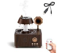 4 in 1 Vintage Record Diffuser,Multifunctional White Noise Sound Machine for Sleep,Humidifiers for Bedroom with 7 Color LED Night Light,Rotating Raindrop Spray with Remote Control and Timer