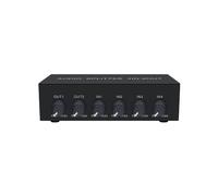 4 in 2 Out Audio Mixer Splitter, Stereo High Fidelity with Op Amp, Volume Adjustment, No Switching EU PLUG