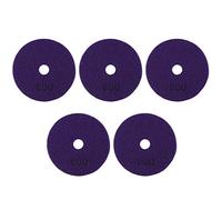 4 Inch Crystal Wet Polishing Pads 5PCS | 100mm Composite Adhesive for Marble / Granite / Ceramics | Soft Grinding Disc Kit with Seam Design, 16mm Arbor Hole (REXVTNSuHiOFf-16)