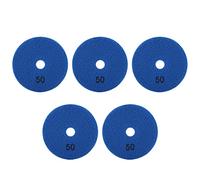 4 Inch Crystal Wet Polishing Pads 5PCS | 100mm Composite Adhesive for Marble / Granite / Ceramics | Soft Grinding Disc Kit with Seam Design, 16mm Arbor Hole (REXVTNSuHiOFf-11)