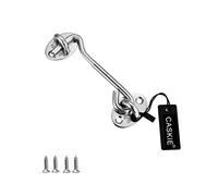 4 inch Gancio con Occhiello per Cancello in Acciaio Inox 304, Gancio da Cabina e Finestra, con Viti di Fissaggio