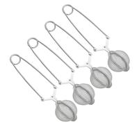4 infusori a sfera in acciaio inox con clip di bloccaggio sicura e manico per infusione filtro a sfera antiruggine