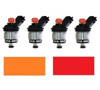 4 INIETTORI GPL METANO TAPPO ROSSO ARANCIO PANDA PUNTO YPSILON 1.2 LPG BIFUEL