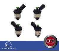 4 INIETTORI TAPPO VERDE LANDI RENZO ORIGINALE GPL GAS 237123000 DA ANNO 2012 NEW