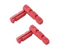4 inserti di ricambio per pastiglie freno per biciclette Fibrax BROMPTON ROSSO