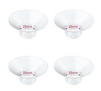 4 inserti flangiati da 20 mm, compatibili con Momcozy M9/M6/M5/S12 Pro/V1 Pro/V2 Pro, per Spectra/Medela/MomMed/eufy/Lansinoh/Elvie, ricambio per Momcozy Parts (4 pezzi, 20 mm)