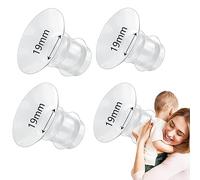 4 inserti flangiati in silicone da 19 mm, adatti per S9/S10/S12, indossabili per tiralatte e flangia, riducono il tunnel del capezzolo dello scudo/flangia di 24 mm fino alle dimensioni corrette