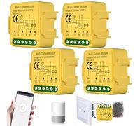 4 interruttori smart per tapparelle WiFi WiFi, interruttore intelligente da incasso, modulo per tapparelle con regolazione della durata per tende e tende da sole, compatibile con Google Home/Smart