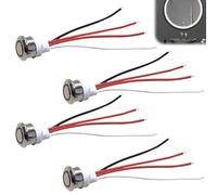 4 interruttori touch LED da 12 V: DC 5 - 24 V Dimmer LED, interruttore sensore, regolazione continua, interruttore touch per foro di montaggio da 18 mm, interruttore touch per luce LED, armadio