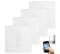 4 interruttori Wi-Fi per tapparelle, interruttore intelligente per tapparelle, interruttore per tapparelle 2.5D, compatibile con Alexa/Yandex/Google Home, timer e controllo vocale, scala neutra