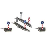 4 Isole Di Incrocio E Forma Ampia HO/OO Gauge Busch 1111