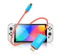 4 K @ 144 Hz USB C to HDMI Cable Dock alternativa compatibile con Nintendo Switch/Switch OLED, Steam Deck & ROG Ally, 2 m USB-C HDMI Adapter with 100 W PD Charging for TV Screen Mirroring, Blu