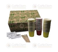 4 Kit Accessori Caffè : 450 Bicchieri Carta, 450 Palette, 450 Bustine Zucchero
