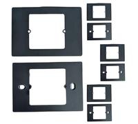 4 Kit Adattatore Scatola 503 a 502 Nero, Copri Cassetta Placca Per Cassetta 503, Supporto Riduttore per Termostati e Prodotti Smart Forma Quadrato, 120X86X3,5mm, Vite Incluso