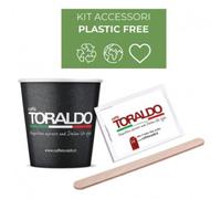 4 Kit Bio Caffè Toraldo Zucchero, Bicchieri, Palette 150 PZ CAD. SPED. GRATUITA