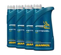 4 L 4x 1 Litro Mannol Olio per Catena Universale Minerale Motosega Sega