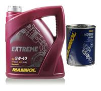 4 L MANNOL Extreme 5W-40 API SN/CF Olio Motore Set Motor Flush