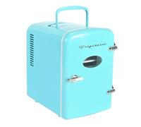 4 L Mini Frigo Portatile 6 può Piccolo Frigorifero Raffreddatore E Riscaldatore Termoelettrico AC / 12V DC Rumore di Funzionamento Basso per Auto/Campeggio/Viaggi (Color : Blue)