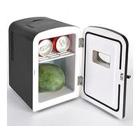 4 L Mini Frigo Portatile 6 può Piccolo Frigorifero Raffreddatore E Riscaldatore Termoelettrico AC / 12V DC Rumore di Funzionamento Basso per Auto/Campeggio/Viaggi (Color : Black)