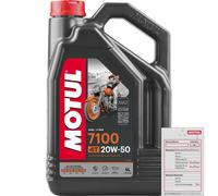 4 L Motul 7100 20W-50 Olio Motore 4T Moto API SN SM SL SJ SH SG Jaso MA2