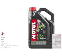 4 L MOTUL Olio Motore 5100 10W50 4T API SP MA2 104076