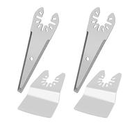 4 lame oscillanti multiuso e spatola curva compatibili con Bosch, compatibile con raschietto Chicago in acciaio inox a tre lati