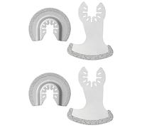 4 lame oscillanti per la rimozione della malta, diamantate a semicerchio, multi-utensile, per la rimozione di intonaco e malta (affilata)