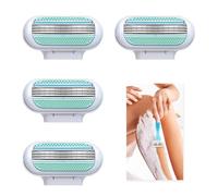 4 Lamette di Ricambio Premium per Rasoio da Donna, Venus Lamette Donnai a 3 Strati con Striscia Idratante Skin Cushion, Compatibili con Venus Extra Smooth, per una Rasatura Profonda e Duratura