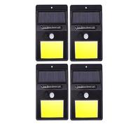 4 LAMPADE LUCE FARETTO FARO ESTERNO ENERGIA SOLARE 48 LED SENSORE MOVIMENTO