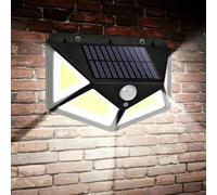 4 LAMPADE SOLARE DA ESTERNO 100 COB LED FARO GIARDINO FARETTO PANNELLO SENSORE