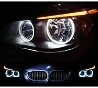 4 lampadine LED bianche Angel Eye Halo ad anello luce diurna 501 W5W Canbus adatto per E60 E61 serie 5 Pre LCI