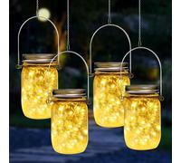 4 lanterne solari per esterni, lampade solari per esterni, da appendere, per esterni, da giardino, per esterni, per terrazze, prati, balconi