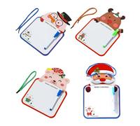 4 Lavagna Fronte-Retro A Tema Natalizio Memo Board Lista Delle Cose Da Per Bambini Scrittura 25x17cm Bambini Studenti Cavalletto Lavagne Aula Studenti Piccole Lavagne