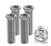 4 lavelli a vite cava, vite cava per valvole a cestello, M12 x 35 mm, in acciaio inox, vite cava da 35 mm, adatti per lavelli da cucina, lavelli a cestello, accessori per lavello, argentati