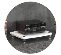 4-Layer HIFI o Cabinet nd, MDF Giradischi Rack con Piedi Shock-Assing, Mensola amplificatore di potenza per Home Theater, bianco, 60x48x10cm, o Equint Sto