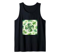 4 Leaf Clovers Pattern Happy St Pattys Day Lucy Irlanda Mom Canotta