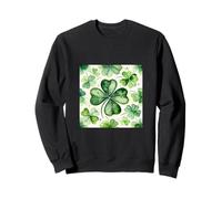 4 Leaf Clovers Pattern Happy St Pattys Day Lucy Irlanda Mom Felpa